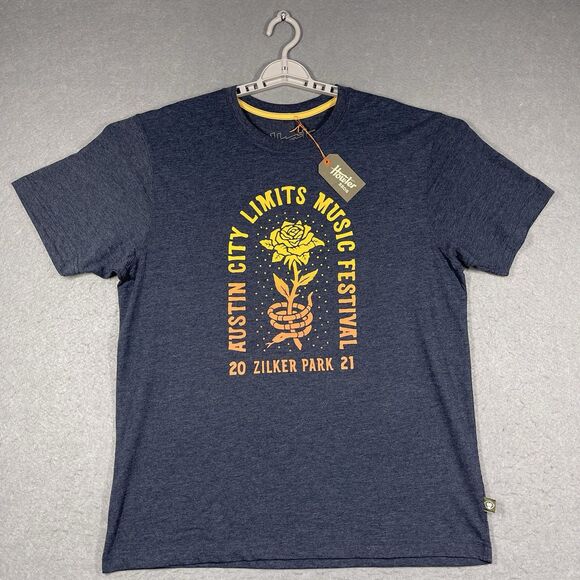 Austin City Limits Shirt Men Gray ACL 2021 Yellow Rose Howler Bros Billie Eilish - Picture 1 of 9